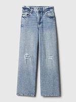 Kids Low Rise Stride Wide-Leg Jeans