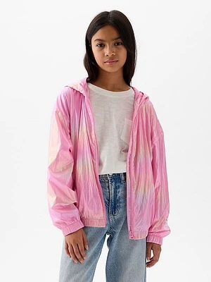 Kids Metallic Shine Windbreaker Jacket