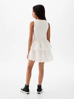 Kids Eyelet Tiered Dress