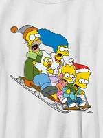 Kids The Simpsons Sledding Graphic Tee