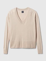 24/7 Split-Hem Linen-Blend Sweater