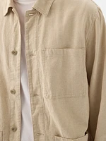 Linen-Cotton Chore Jacket