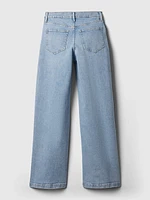 High Rise Stride Wide-Leg Cargo Jeans