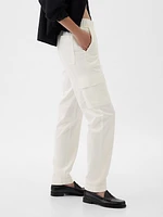 Mid Rise Twill Cargo Pants