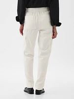 Mid Rise Twill Cargo Pants