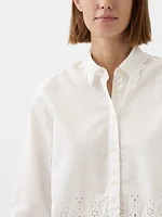 Eyelet Cropped Shirt