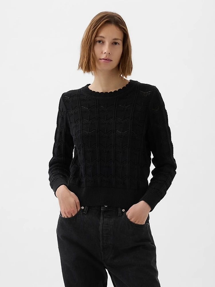 Pointelle Sweater