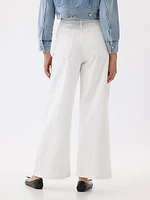 High Stride Wide-Leg Ankle Jeans