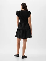 Ruffle Sleeve Tiered Mini Dress