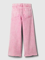 Kids High Rise Stride Wide-Leg Ankle Jeans