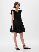 Ruffle Sleeve Tiered Mini Dress