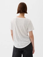 Linen-Blend T-Shirt