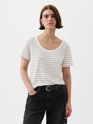 Linen-Blend T-Shirt