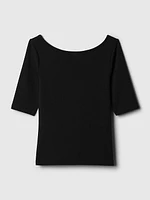 Modern Ballet-Back Cropped T-Shirt