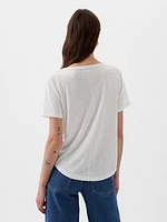 Linen-Blend T-Shirt