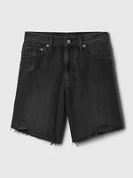 8" Mid Rise '90s Loose Denim Bermuda Shorts