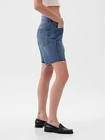 8" Mid Rise '90s Loose Denim Bermuda Shorts