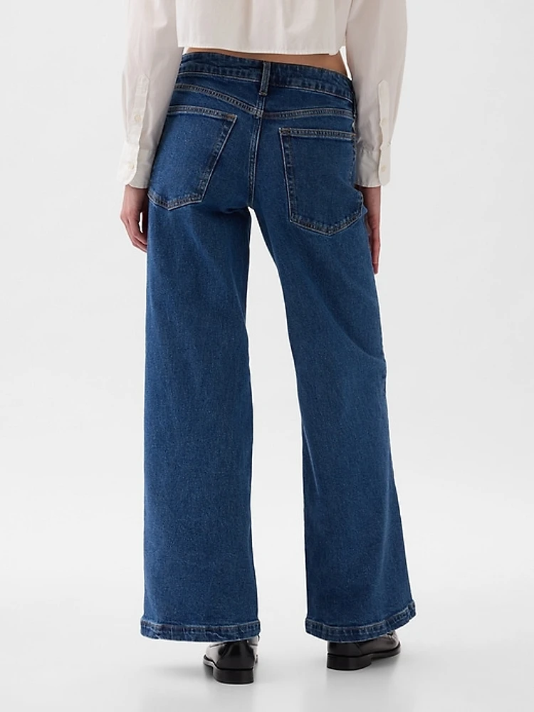 Low Rise Stride Wide-Leg Jeans