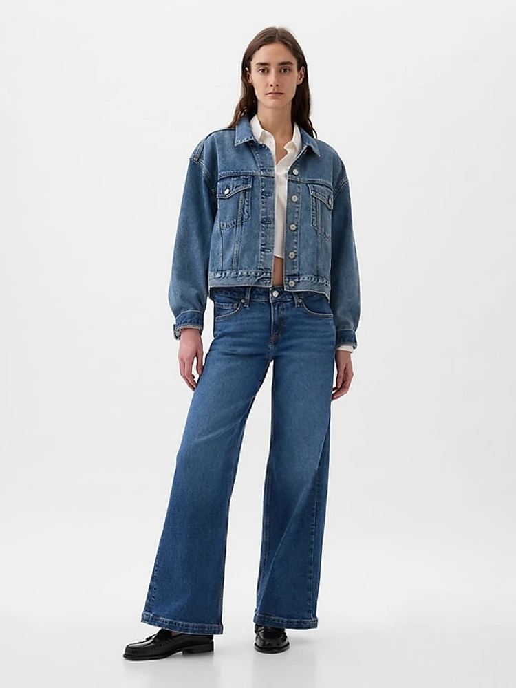 Low Rise Stride Wide-Leg Jeans