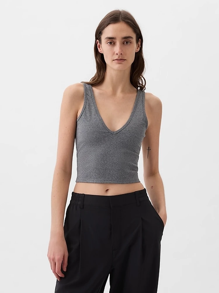 GapFit Studio Rib V-Neck Brami