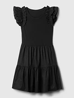 Ruffle Sleeve Tiered Mini Dress