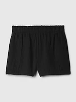 Crinkle Gauze Pull-On Shorts