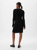 Maternity Rib Mini Sweater Dress