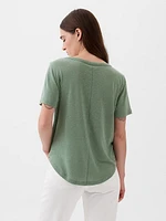 Linen-Blend T-Shirt