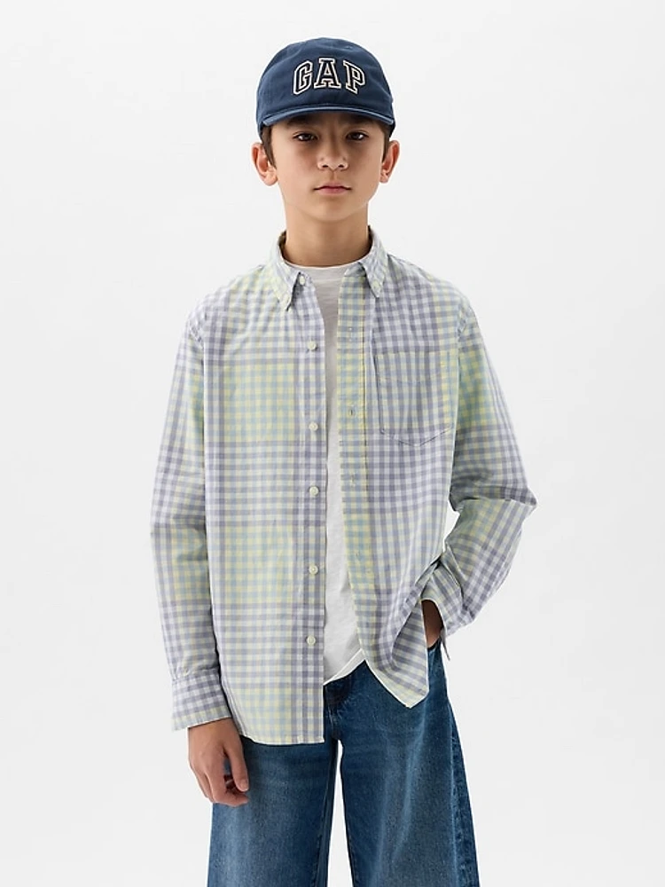 Kids Organic Cotton Poplin Shirt