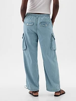 Mid Rise Wide Baggy Cargo Jeans