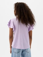 Kids Ruffle Graphic T-Shirt