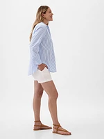 Maternity Linen-Cotton Shorts