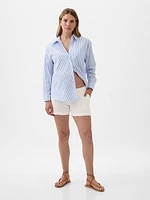 Maternity Linen-Cotton Shorts