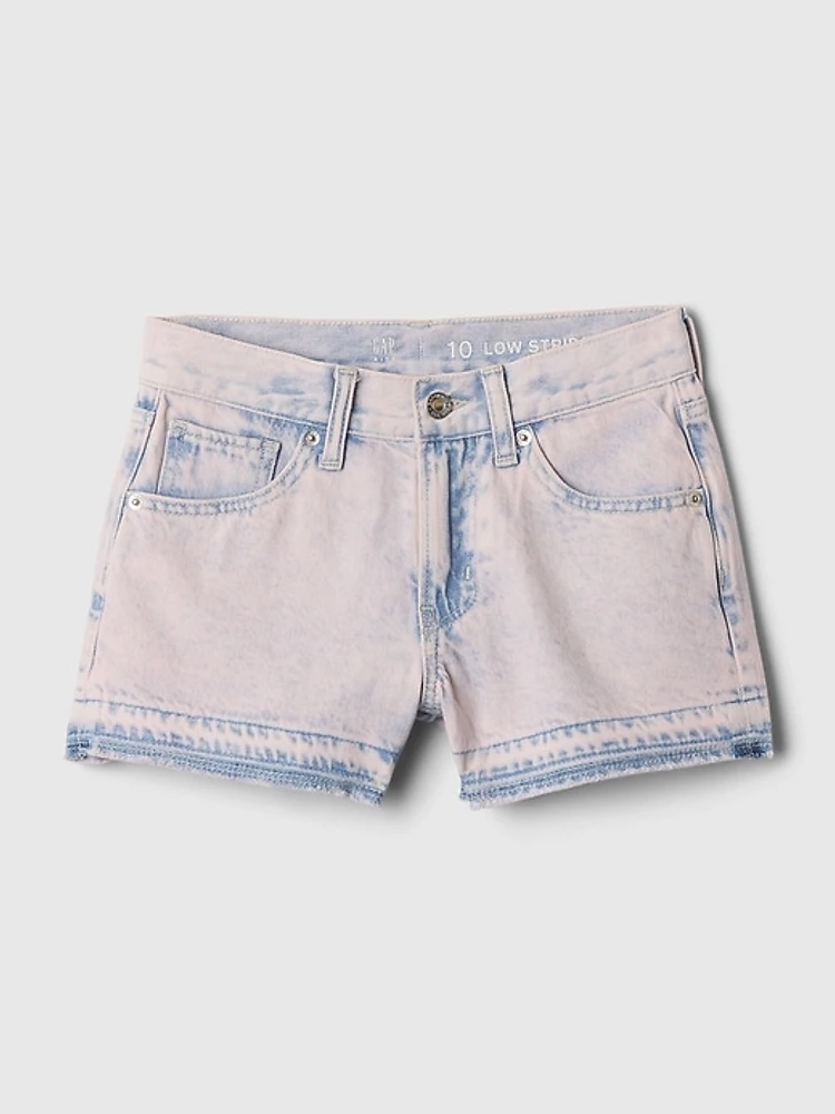 Kids Low Rise Denim Shorts