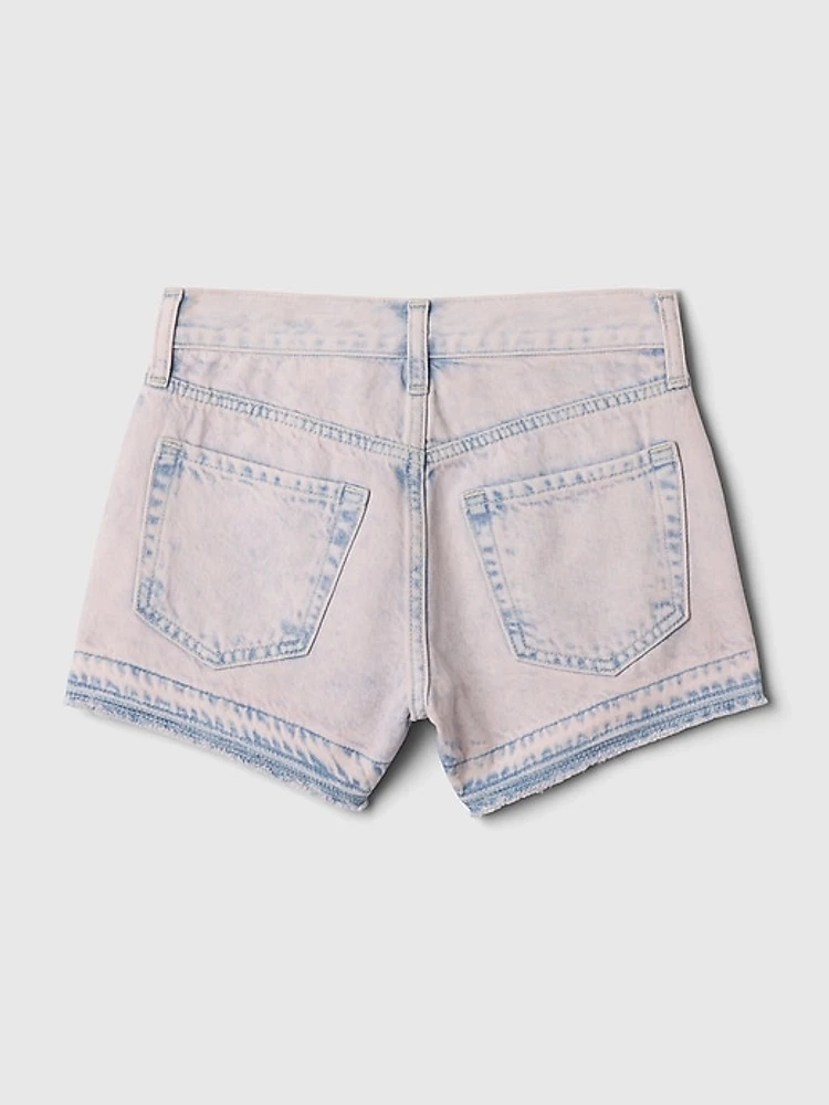 Kids Low Rise Denim Shorts