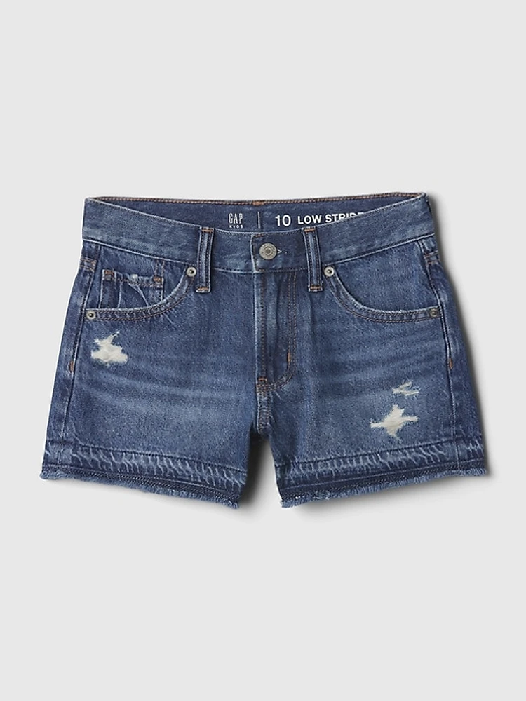 Kids Low Rise Denim Shorts