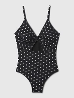 Tie-Knot Cutout One-Piece Swimsuit