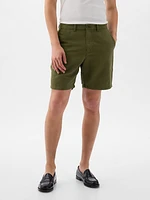 8" Linen-Cotton Shorts