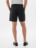 8" Linen-Cotton Shorts