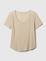 Linen-Blend T-Shirt