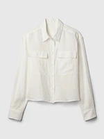 Organic Cotton Cropped Shirt