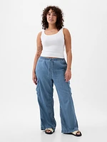 High Rise Cargo Easy Jeans