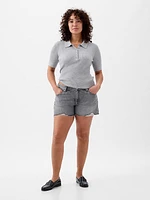 Low Rise Stride Denim Shorts