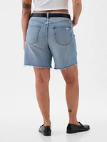 8" Mid Rise '90s Loose Denim Bermuda Shorts