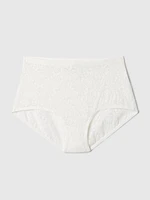 High Rise Floral Lace Brief