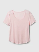 Linen-Blend T-Shirt