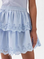 Kids Eyelet Tiered Dress