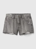 Low Rise Stride Denim Shorts