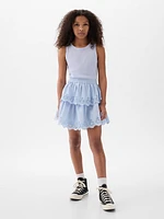 Kids Eyelet Tiered Dress