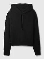 CashSoft Shaker-Stitch Sweater Hoodie